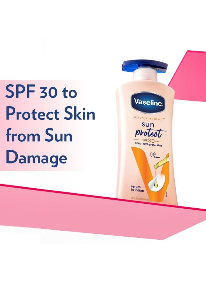 Vaseline Sun Protect SPF 30 Body Lotion, Reduces Tan Lines in 7 Days, UVA + UVB PA+++ Sun Protection, 600ml - Image 3